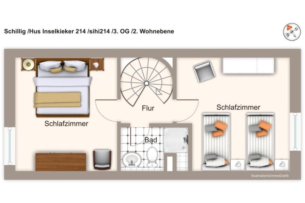דירות שיליג Hus Inselkieker Hus Inselkieker 214 מראה חיצוני תמונה